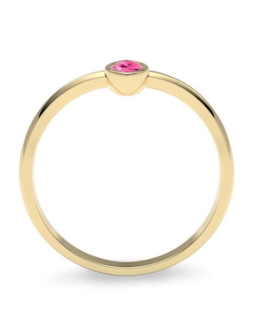 Anillo geométrico Amelie Joyas 14 k de oro zirconia brillante