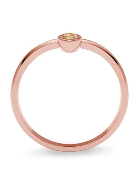 Anillo geométrico Amelie Joyas 14 k de oro zirconia brillante