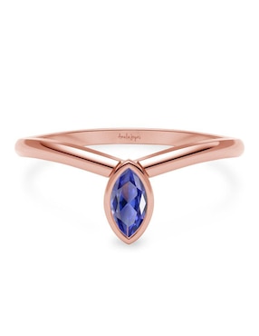 Anillo geométrico Amelie Joyas 14 k de oro zirconia brillante