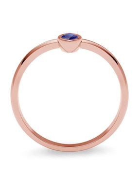 Anillo geométrico Amelie Joyas 14 k de oro zirconia brillante