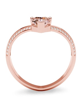 Anillo de corazón Amelie Joyas 14 k de oro zirconia brillante