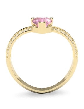 Anillo de corazón Amelie Joyas 14 k de oro zirconia brillante