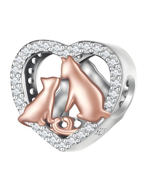 Charm De Gato Miow Kiki De Plata P. 925 Zirconia