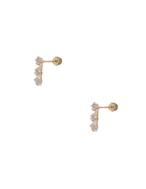 Broqueles de estrella Oro Angelus de oro con acabado brillante zirconia