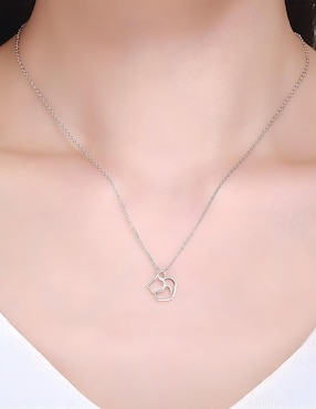 Collar con dije de gato Miow Kiki de plata P 925