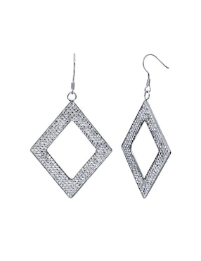Aretes cuadrados Ocean Heart Fancy con acabado brillante cristal