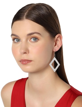 Aretes cuadrados Ocean Heart Fancy con acabado brillante cristal