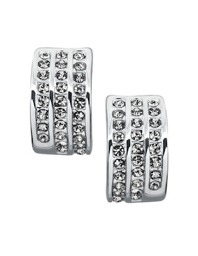 Aretes Cortos Rectangulares Ocean Heart Pretty Cristal