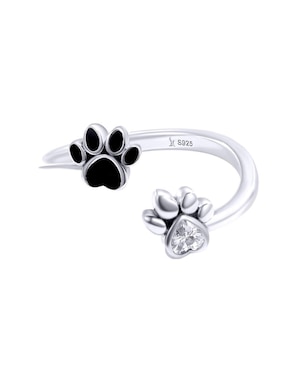 Anillo De Gato Miow Kiki Collection P925 De Plata Zirconia