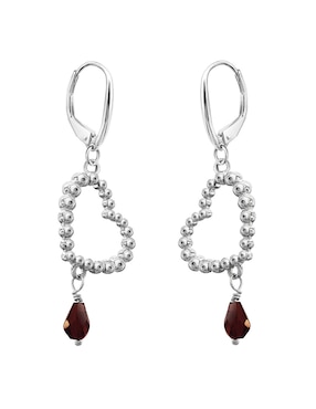 Aretes de corazón Anamora Por Tanya Moss Burbujas de plata P 925 con acabado brillante