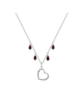 Collar de corazón Anamora Por Tanya Moss Burbujas de plata P 925