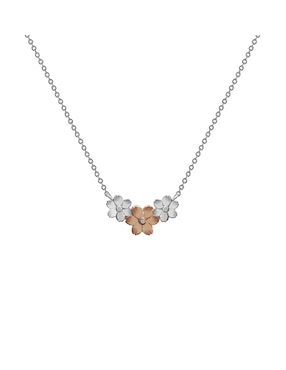 Collar de flor Anamora Por Tanya Moss de plata P 925