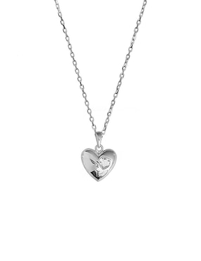 Collar De Corazón Sofia Blum De Plata P925