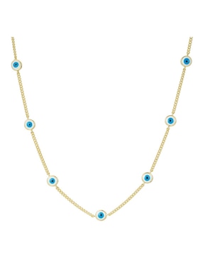 Collar de ojo turco Carmela Mía Buena Suerte de plata P 925