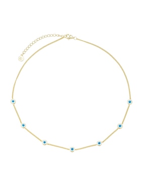 Collar de ojo turco Carmela Mía Buena Suerte de plata P 925