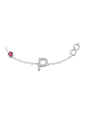 Pulsera Carmela Mía de plata P 925 Letras con acabado baño de oro blanco