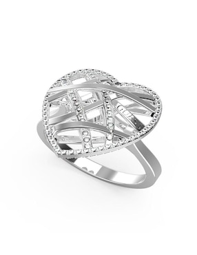 Anillo De Geométricos Guess Heart Cage