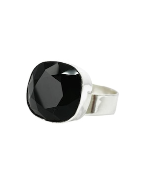 Anillo cuadrado Zvezda Cushion P 925 de plata cristal
