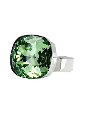 Anillo cuadrado Zvezda Cushion P 925 de plata cristal