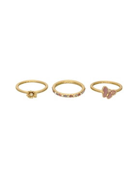 Set Anillo Coach 3.1 Daisy Cristal