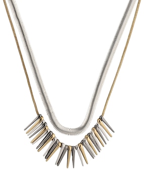 Collar De Varios Hilos Circular Nine West Tritone Metal Bars