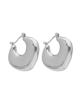 Aretes circulares Nine West Puffy Ears con acabado brillante