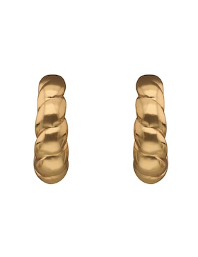 Aretes circulares Nine West Puffy Ears con acabado brillante