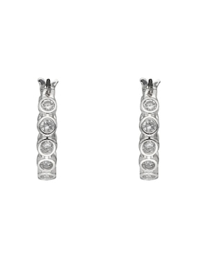 Aretes Cortos Circulares Nine West Metal And Social Updates Brillante Cristal