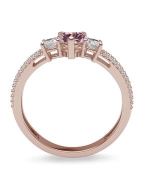 Anillo de corazón Amelie Joyas 14 k de oro zirconia brillante