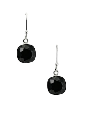Set de aretes cuadrados Zvezda Cushion de plata P 925 cristal