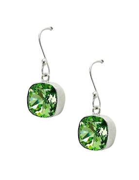 Aretes cuadrados Zvezda Cushion de plata P 925 cristal
