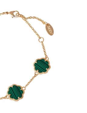 Pulsera Zvezda Trébol con acabado chapa de oro
