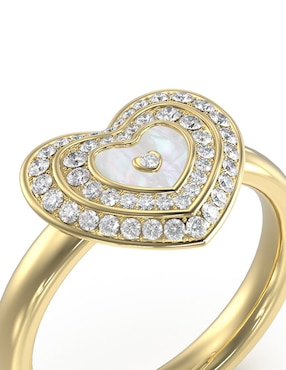 Anillo de corazón Guess Amami circonita brillante