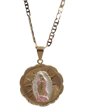 Collar virgen de guadalupe Maria Almudena 18 K