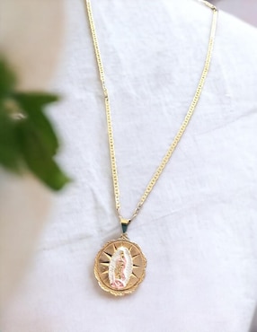 Collar virgen de guadalupe Maria Almudena 18 K
