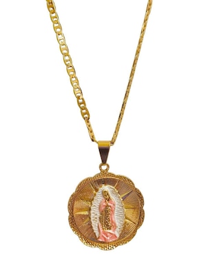 Collar virgen de guadalupe Maria Almudena 18 K