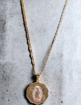 Collar virgen de guadalupe Maria Almudena 18 K