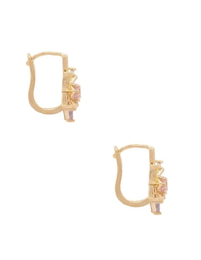 Aretes de estrella Oro Angelus con acabado brillante zirconia