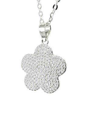 Collar de flor Zvezda de plata P 925