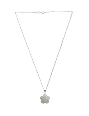 Collar de flor Zvezda de plata P 925