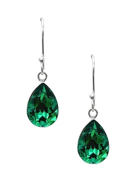 Aretes y collar de pera Zvezda de plata P 925 cristal