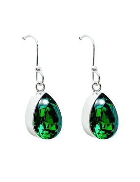Aretes y collar de pera Zvezda de plata P 925 cristal