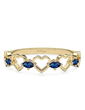 Anillo Amelie Joyas 10 k de oro zirconia brillante