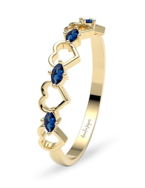 Anillo Amelie Joyas 10 k de oro zirconia brillante