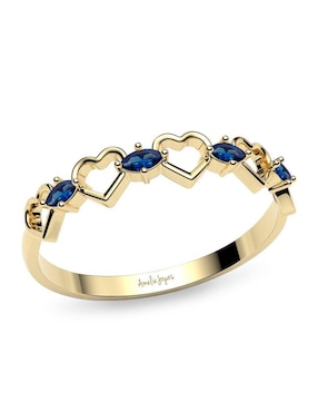 Anillo Amelie Joyas 10 k de oro zirconia brillante