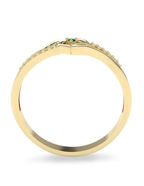 Anillo de corazón Amelie Joyas 14 k de oro zirconia brillante