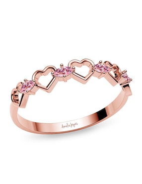 Anillo Amelie Joyas 10 k de oro zirconia brillante