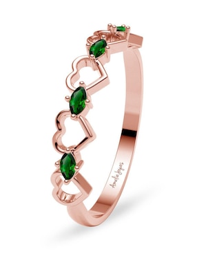 Anillo Amelie Joyas 10 k de oro zirconia brillante