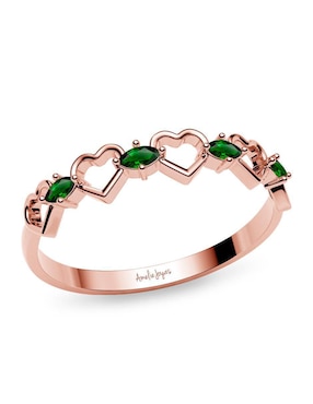 Anillo Amelie Joyas 10 k de oro zirconia brillante
