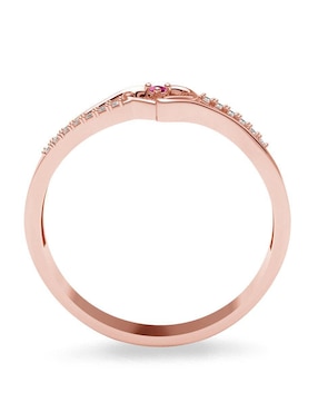 Anillo de corazón Amelie Joyas 14 k de oro zirconia brillante